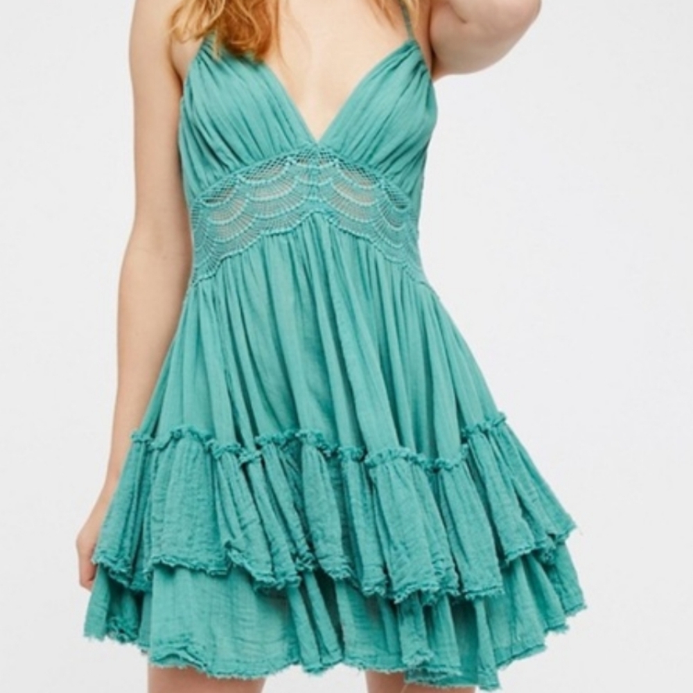 Free people 200 degree teal dress